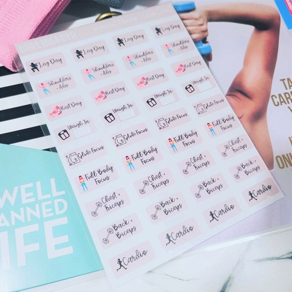 Workout Compound Movement Planner Stickers - Picture 2 of 5